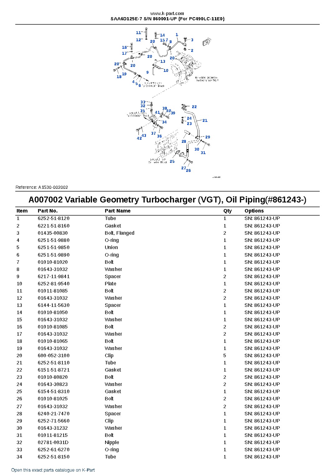 SAA6D125E-7 S/N 860001-UP (For PC490LC-11E0) – sample page 9 SAA6D125E-7 S/N 860001-UP (For PC490LC-11E0) – sample page 9