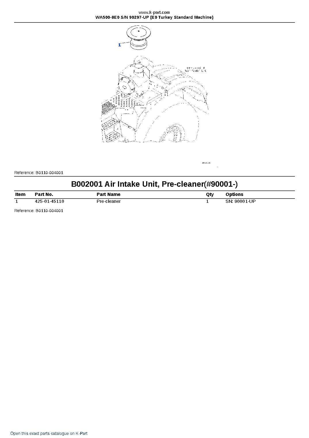 WA500-8E0 S/N 90297-UP (E0 Turkey Standard Machine) – sample page 4 WA500-8E0 S/N 90297-UP (E0 Turkey Standard Machine) – sample page 4
