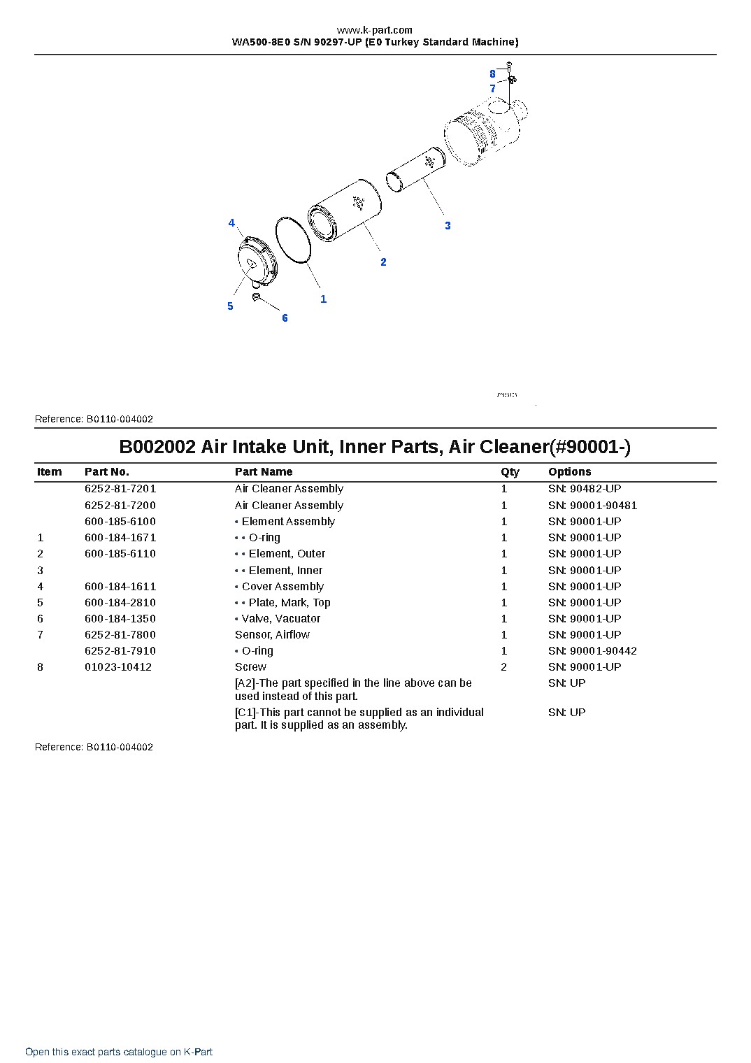WA500-8E0 S/N 90297-UP (E0 Turkey Standard Machine) – sample page 5 WA500-8E0 S/N 90297-UP (E0 Turkey Standard Machine) – sample page 5