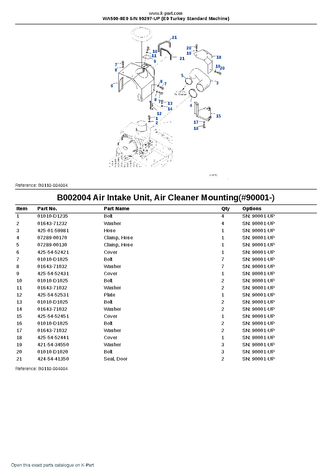 WA500-8E0 S/N 90297-UP (E0 Turkey Standard Machine) – sample page 7 WA500-8E0 S/N 90297-UP (E0 Turkey Standard Machine) – sample page 7