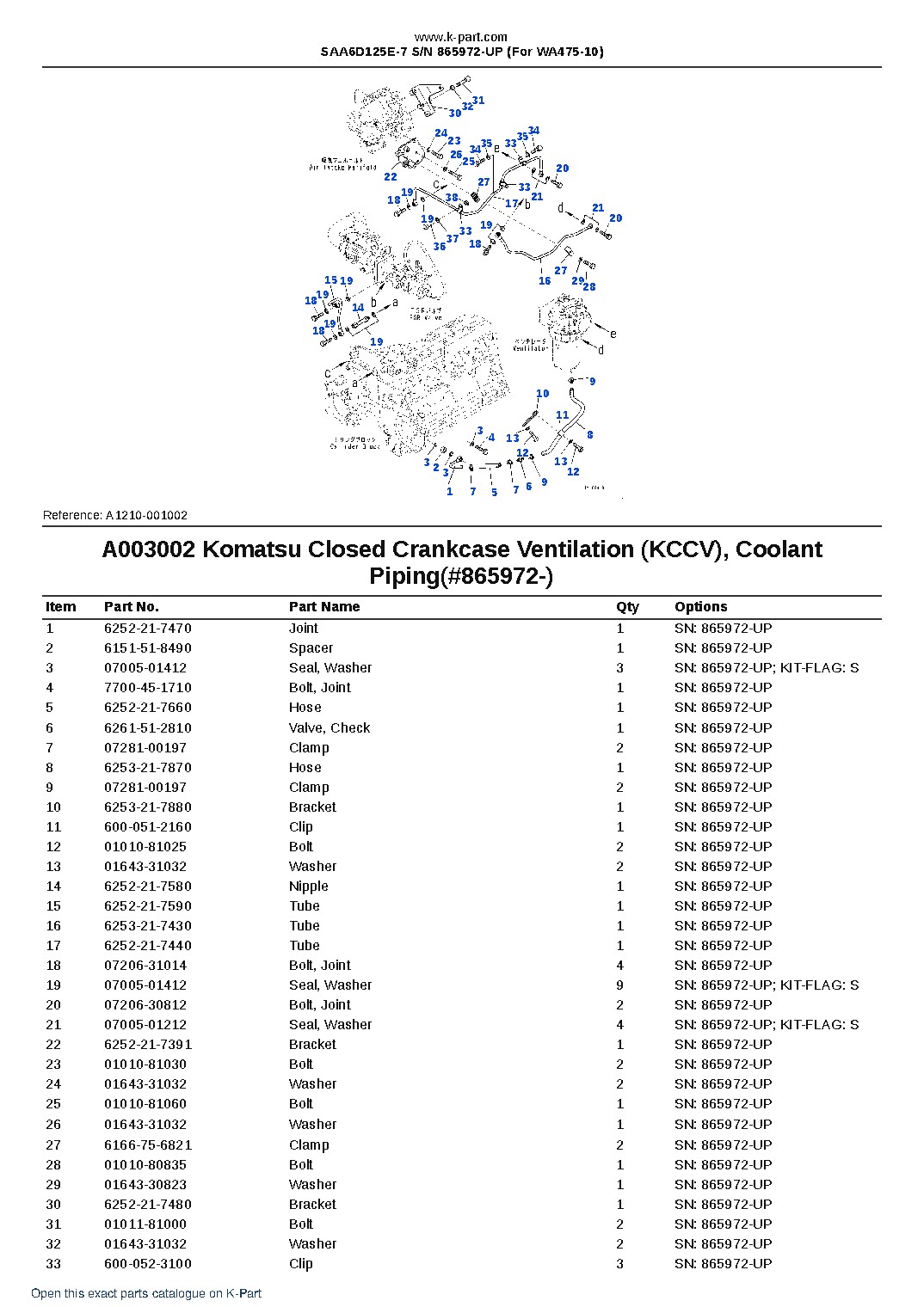 SAA6D125E-7 S/N 865972-UP (For WA475-10) – sample page 6 SAA6D125E-7 S/N 865972-UP (For WA475-10) – sample page 6
