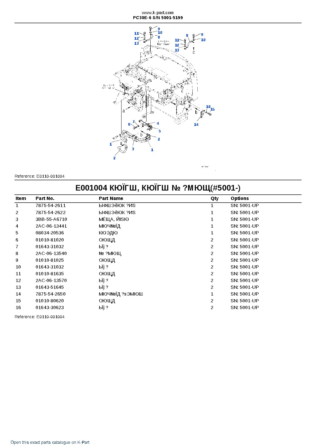 PC30E-6 S/N 5001-5199 – sample page 6 PC30E-6 S/N 5001-5199 – sample page 6