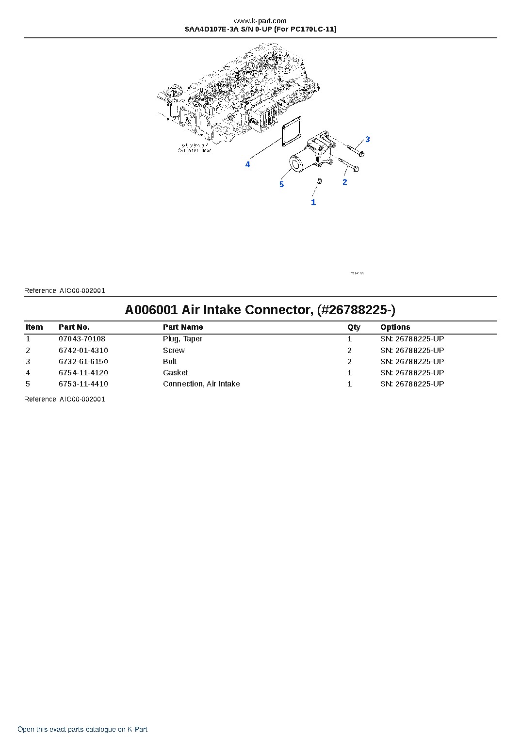 SAA4D107E-3A S/N 0-UP (For PC170LC-11) – sample page 6 SAA4D107E-3A S/N 0-UP (For PC170LC-11) – sample page 6