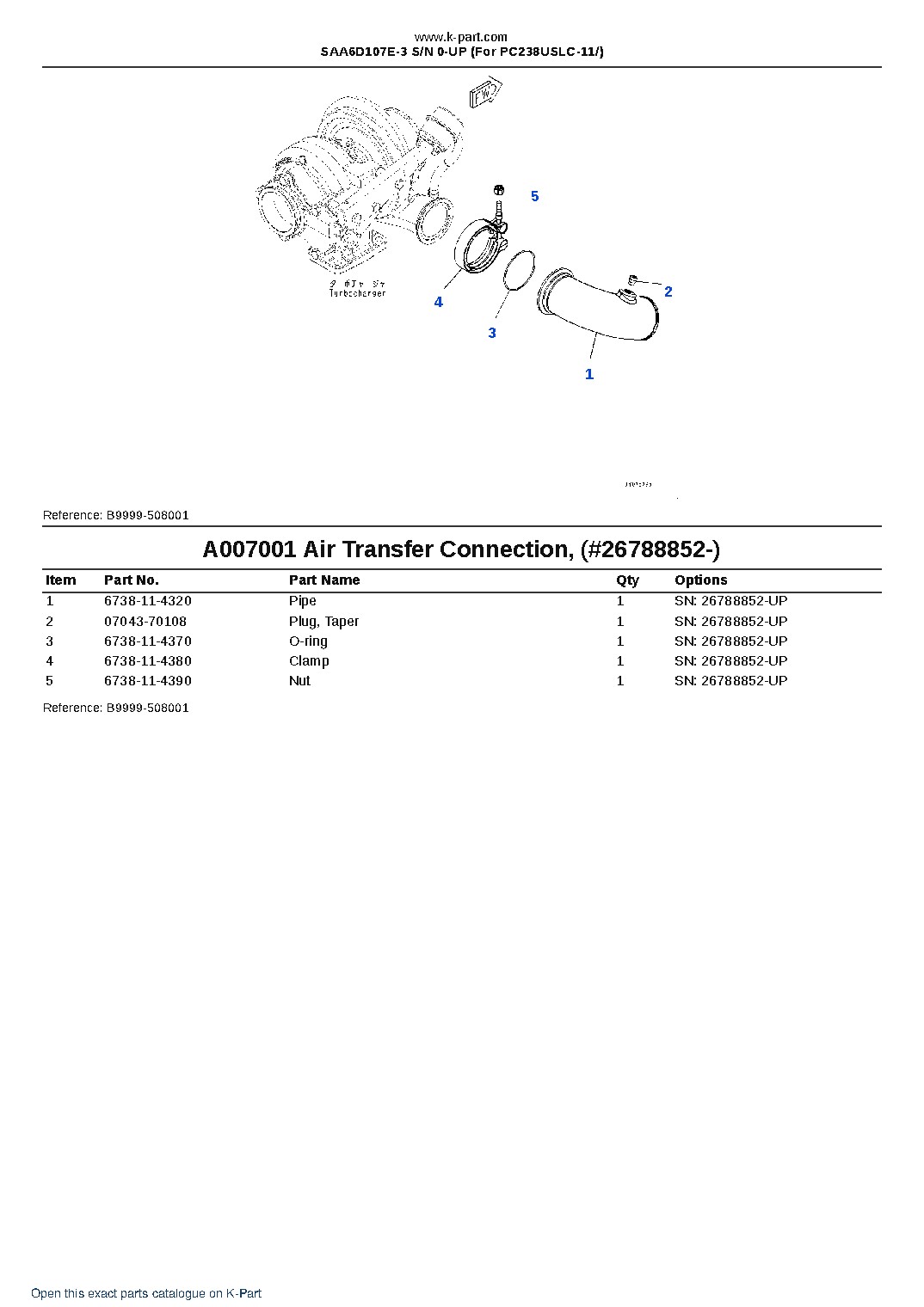 SAA6D107E-3 S/N 0-UP (For PC238USLC-11/) – sample page 8