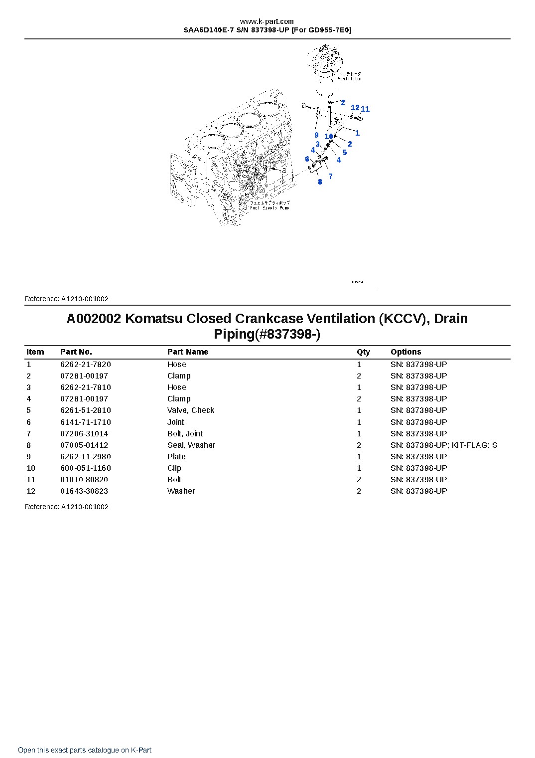 SAA6D140E-7 S/N 837398-UP (For GD955-7E0) – sample page 4 SAA6D140E-7 S/N 837398-UP (For GD955-7E0) – sample page 4