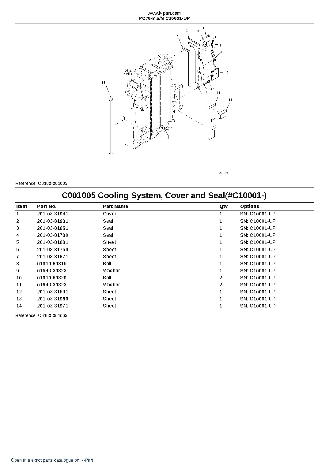 PC70-8 S/N C10001-UP – sample page 10 PC70-8 S/N C10001-UP – sample page 10