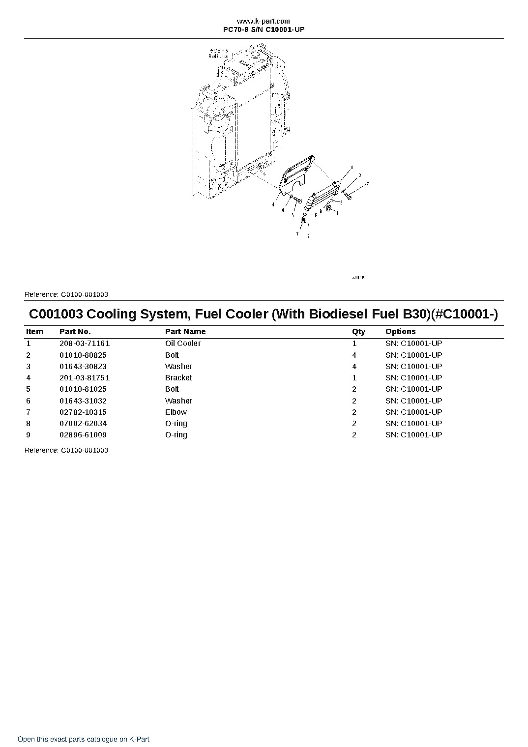 PC70-8 S/N C10001-UP – sample page 8 PC70-8 S/N C10001-UP – sample page 8