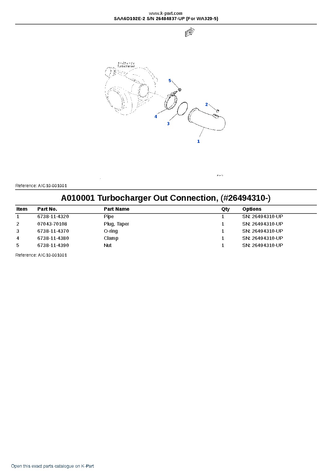SAA6D102E-2 S/N 26484837-UP (For WA320-5) – sample page 10