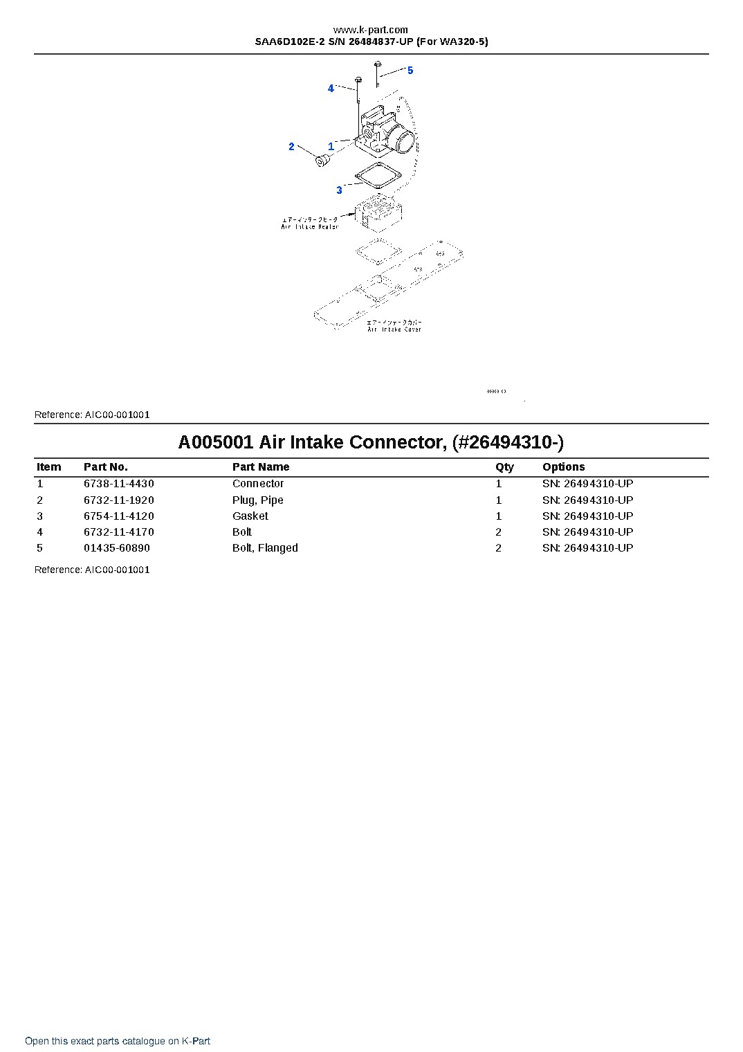 SAA6D102E-2 S/N 26484837-UP (For WA320-5) – sample page 5
