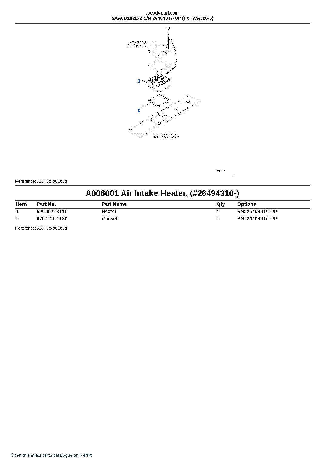 SAA6D102E-2 S/N 26484837-UP (For WA320-5) – sample page 6