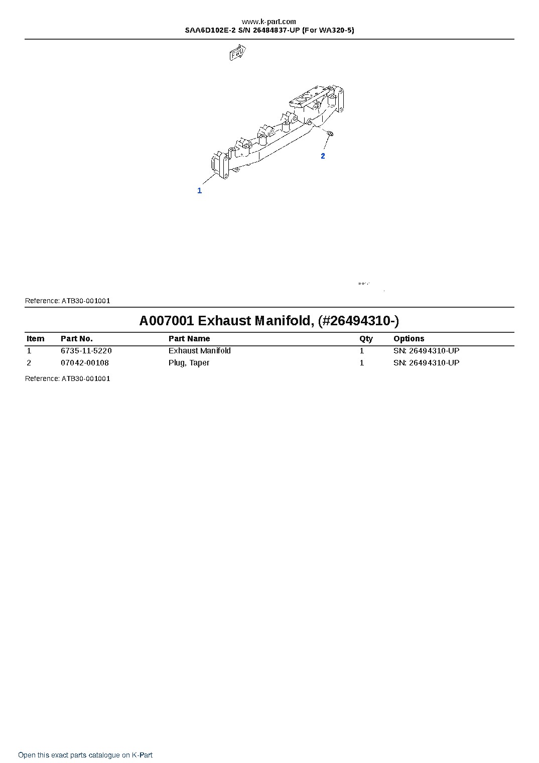 SAA6D102E-2 S/N 26484837-UP (For WA320-5) – sample page 7