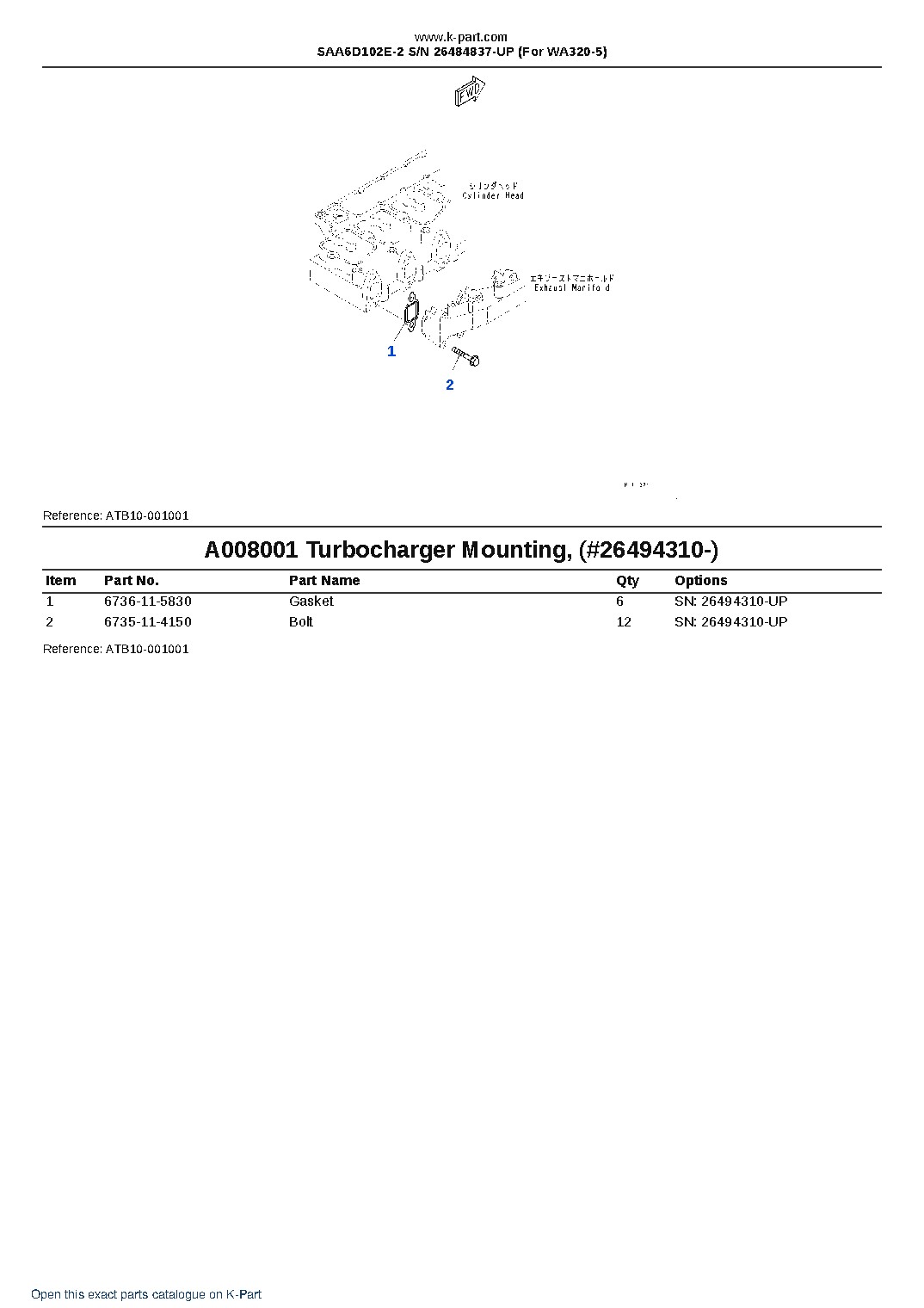 SAA6D102E-2 S/N 26484837-UP (For WA320-5) – sample page 8