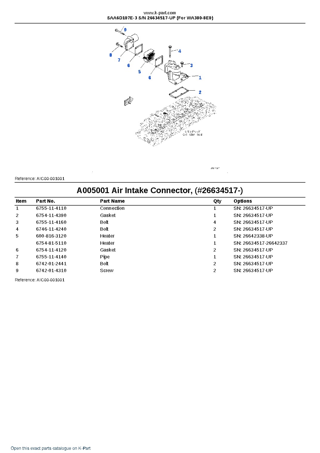 SAA6D107E-3 S/N 26634517-UP (For WA380-8E0) – sample page 6