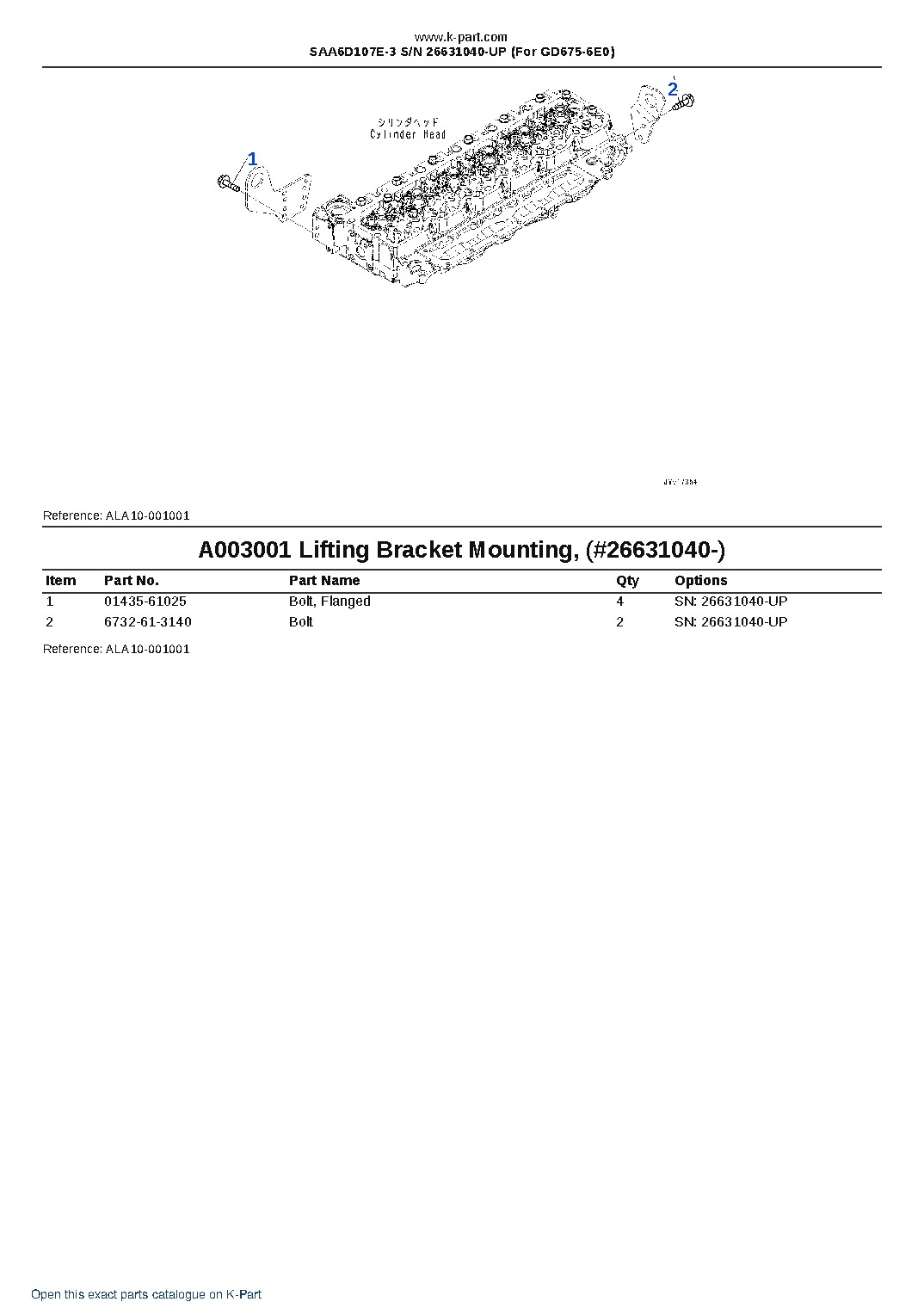 SAA6D107E-3 S/N 26631040-UP (For GD675-6E0) – sample page 4