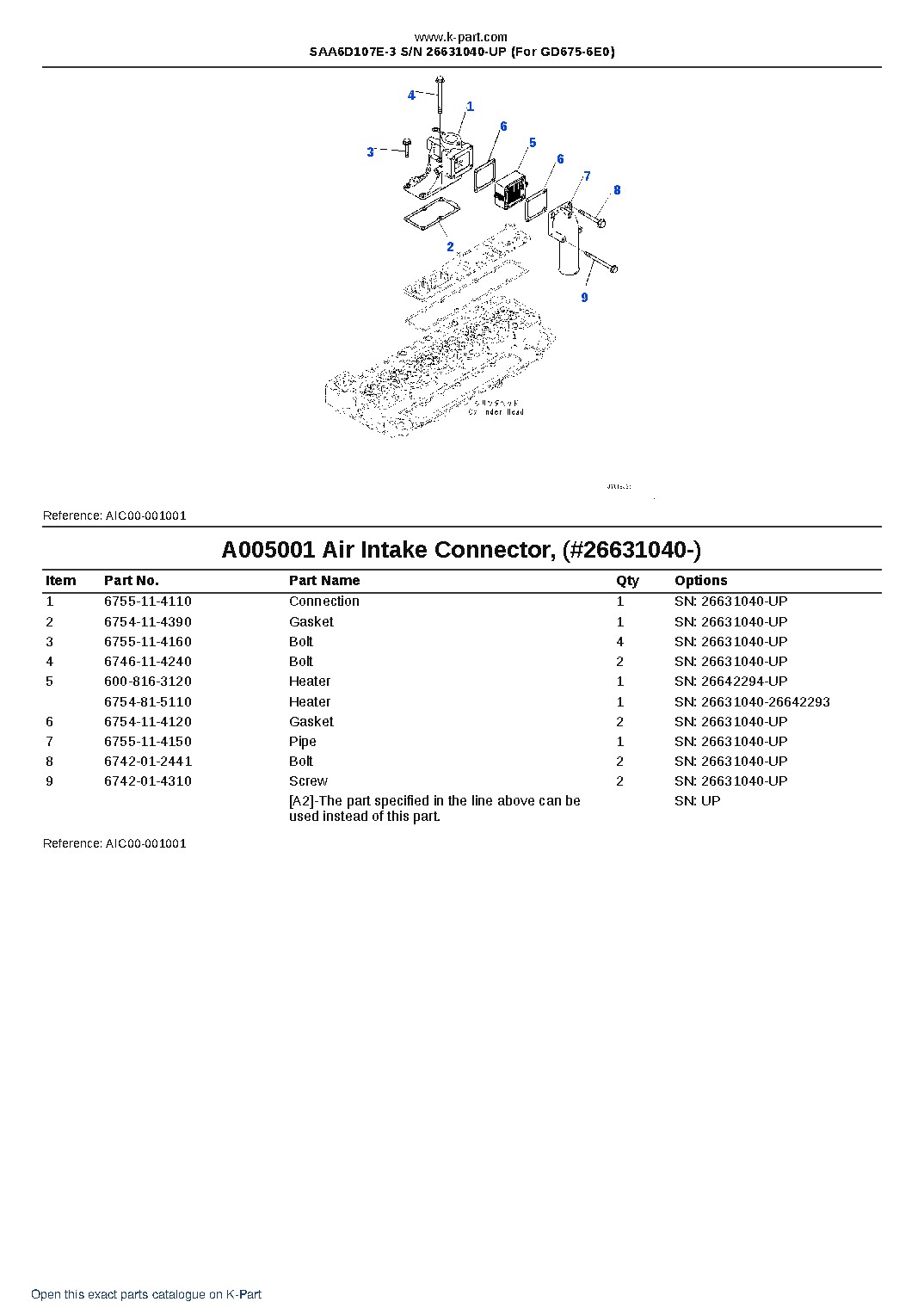 SAA6D107E-3 S/N 26631040-UP (For GD675-6E0) – sample page 6