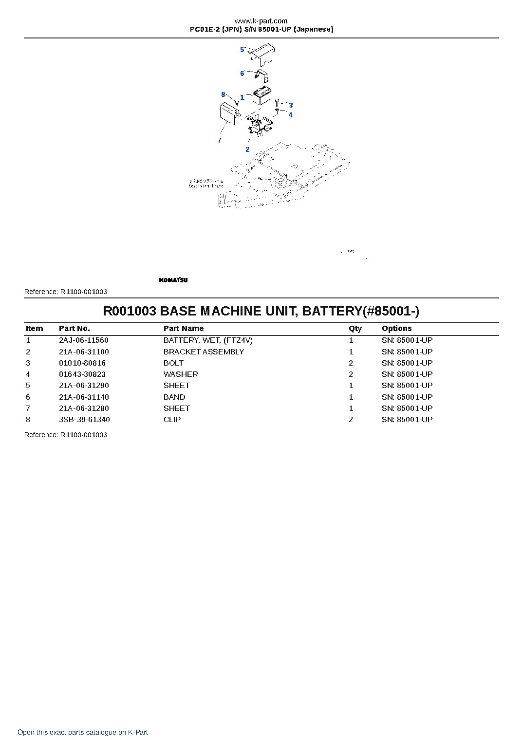 PC01E-2 (JPN)  S/N 85001-UP (Japanese) – sample page 5