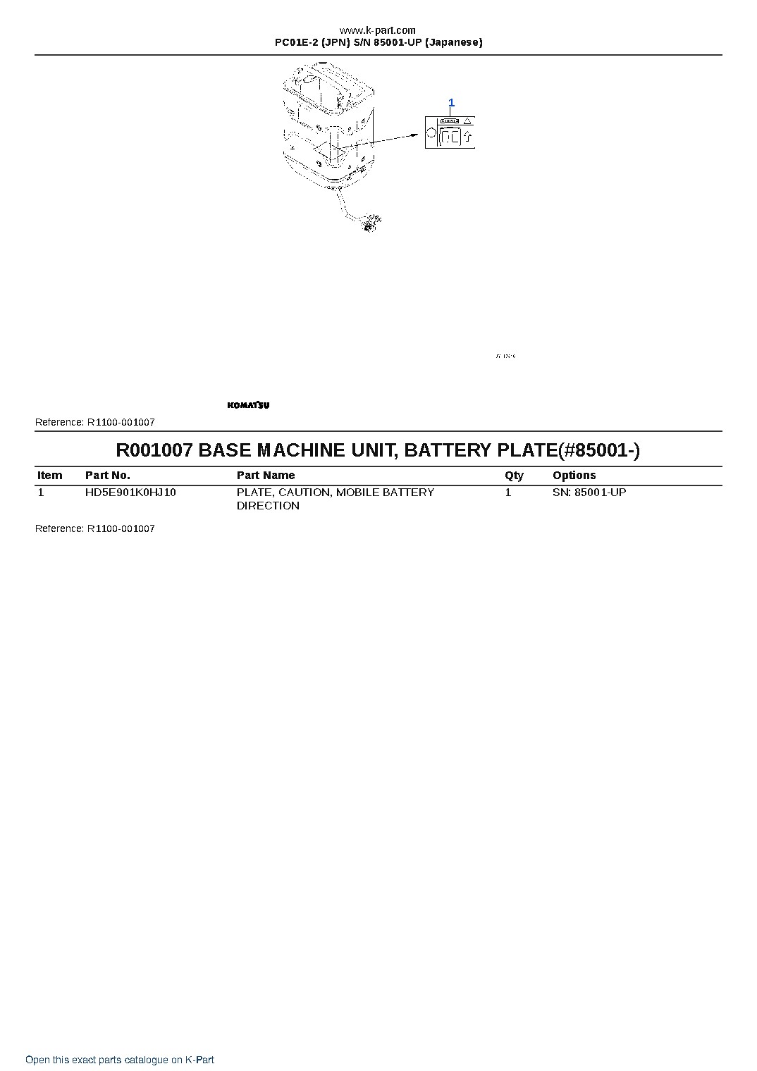 PC01E-2 (JPN)  S/N 85001-UP (Japanese) – sample page 9