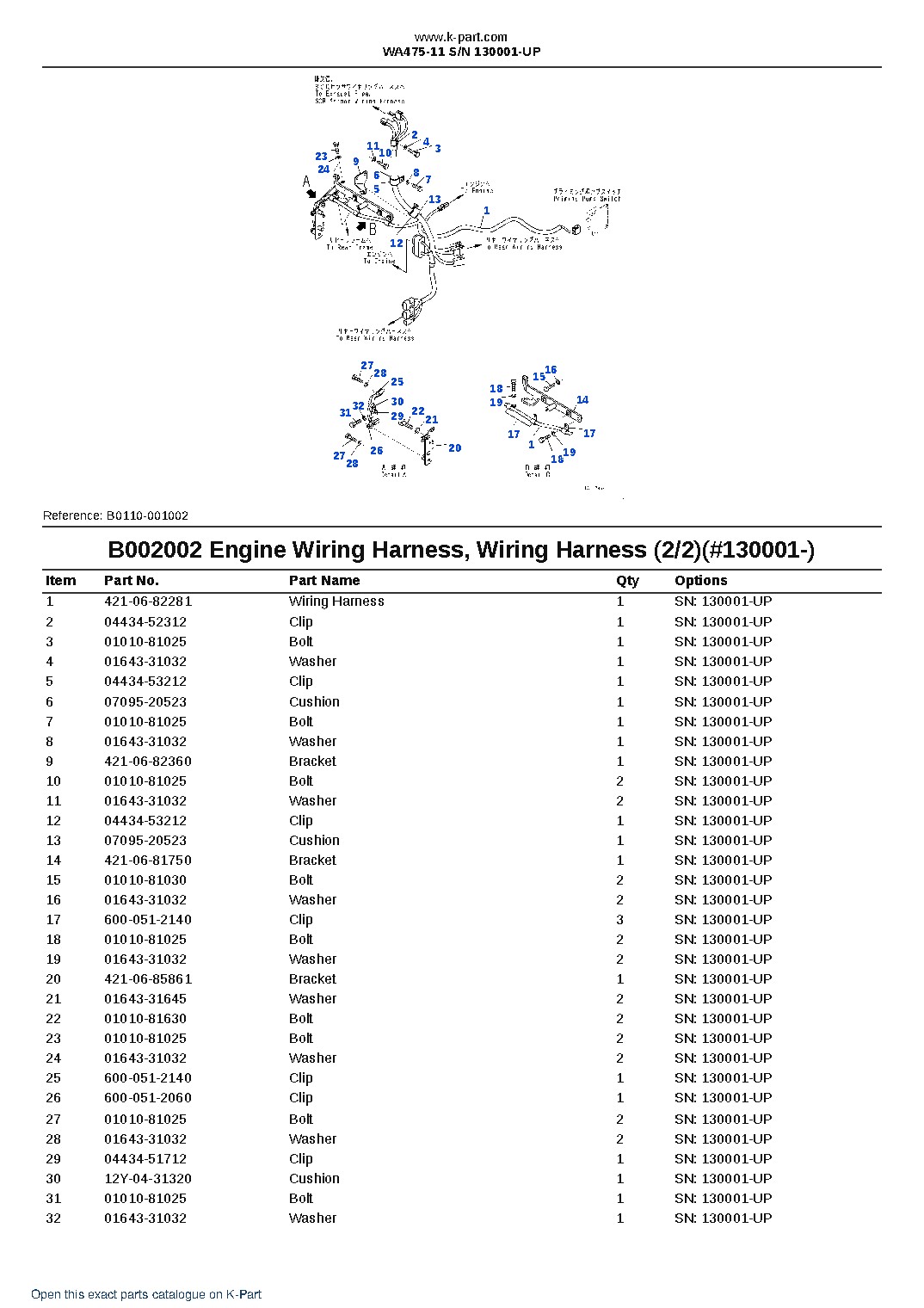 WA475-11 S/N 130001-UP – sample page 4 WA475-11 S/N 130001-UP – sample page 4