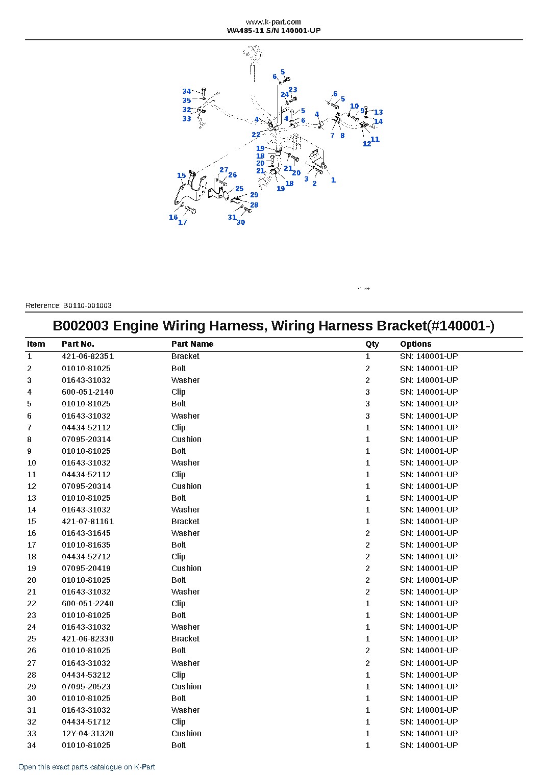 WA485-11 S/N 140001-UP – sample page 6 WA485-11 S/N 140001-UP – sample page 6
