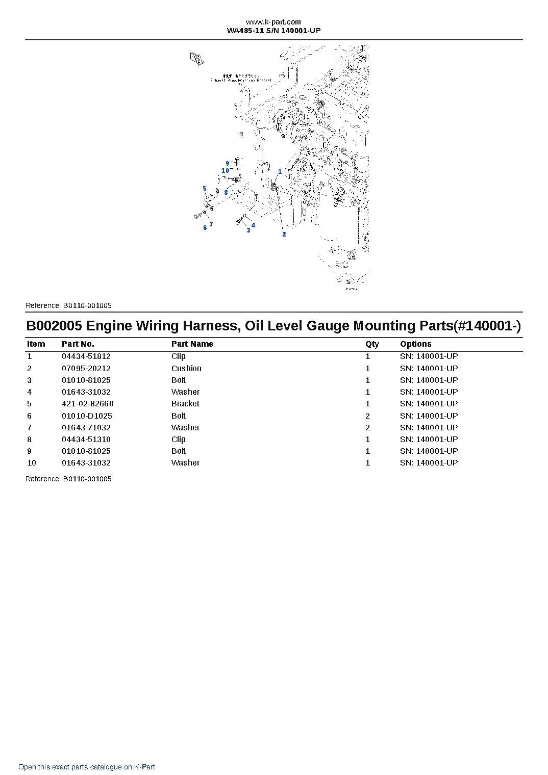 WA485-11 S/N 140001-UP – sample page 9 WA485-11 S/N 140001-UP – sample page 9