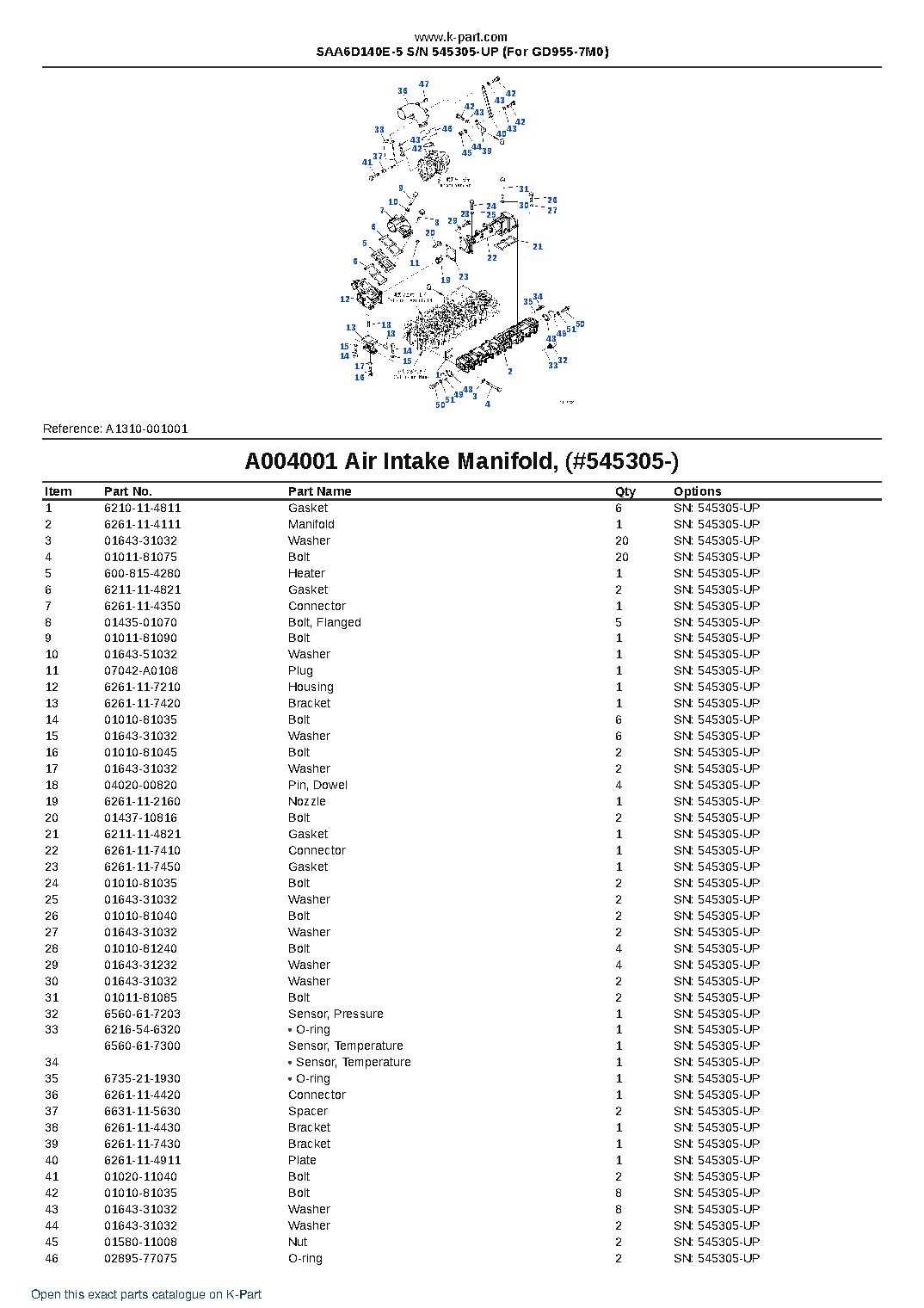 SAA6D140E-5 S/N 545305-UP (For GD955-7M0) – sample page 6 SAA6D140E-5 S/N 545305-UP (For GD955-7M0) – sample page 6