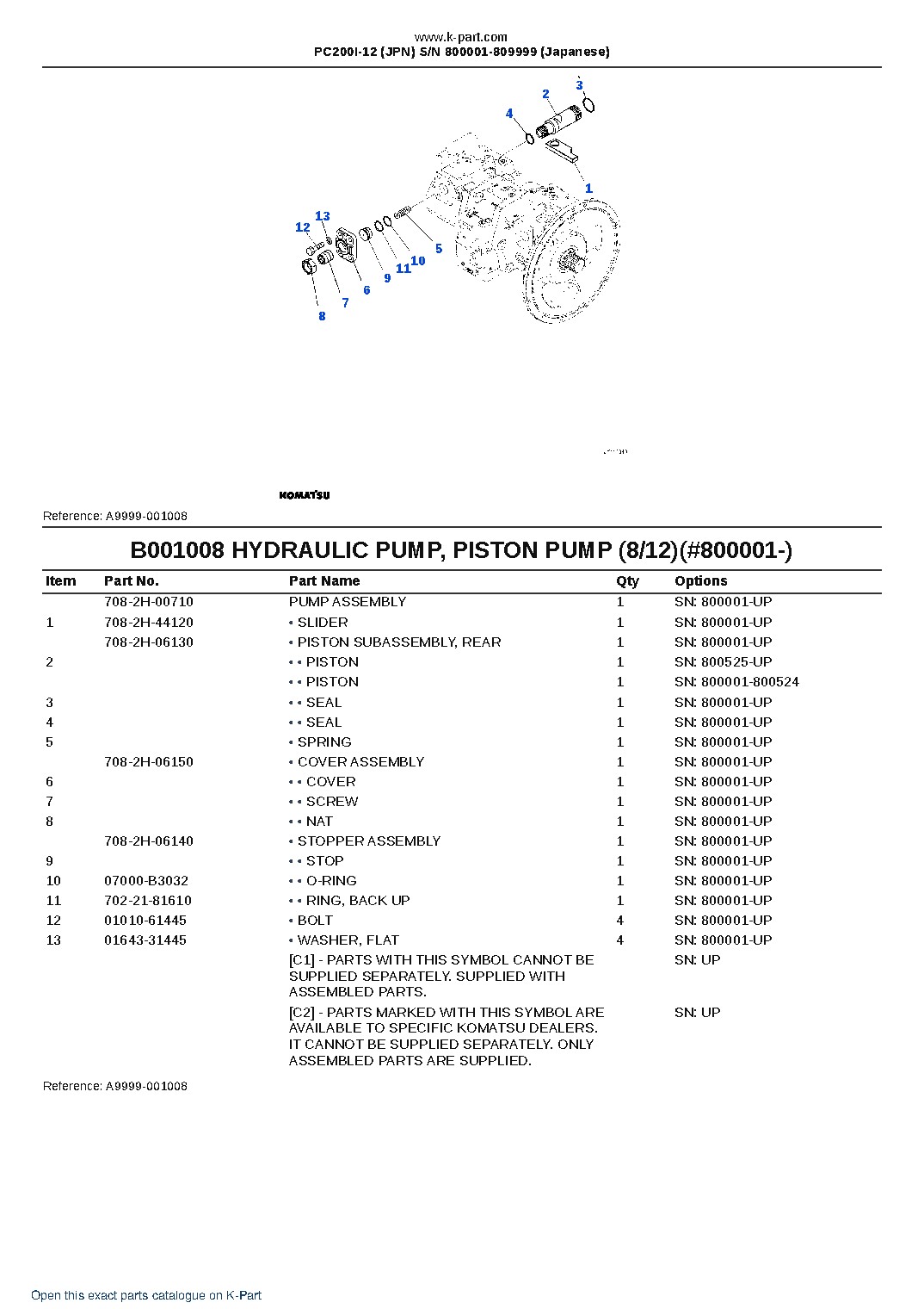 PC200I-12 (JPN) S/N 800001-809999 (Japanese) – sample page 8 PC200I-12 (JPN) S/N 800001-809999 (Japanese) – sample page 8