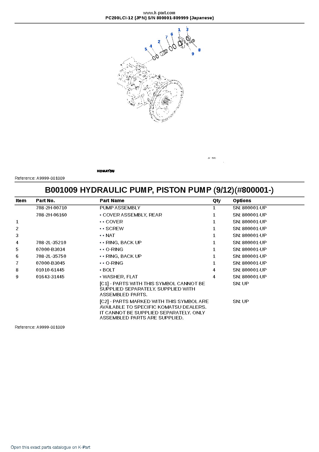 PC200LCI-12 (JPN)  S/N 800001-809999 (Japanese) – sample page 9