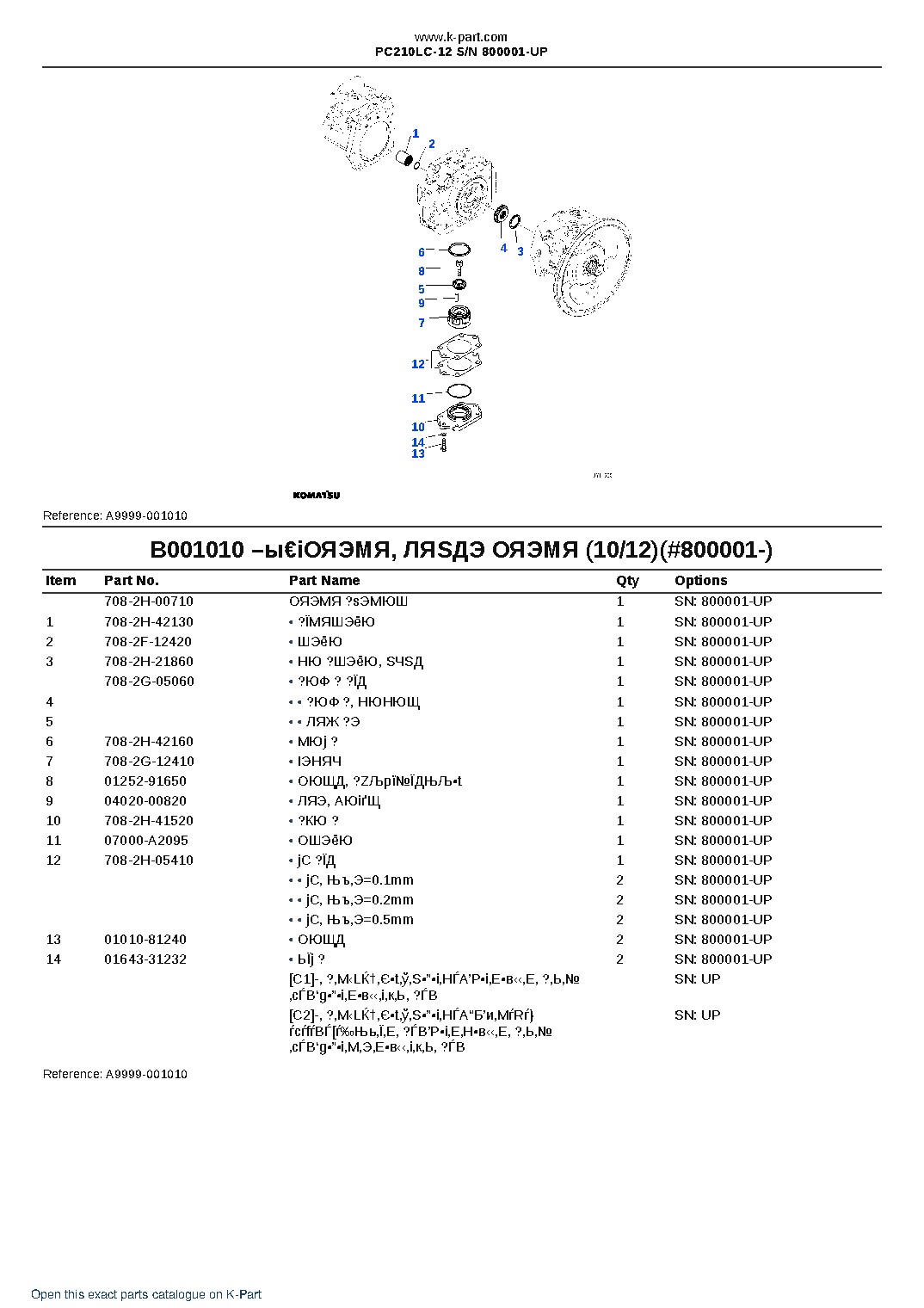 PC210LC-12 S/N 800001-UP – sample page 10 PC210LC-12 S/N 800001-UP – sample page 10