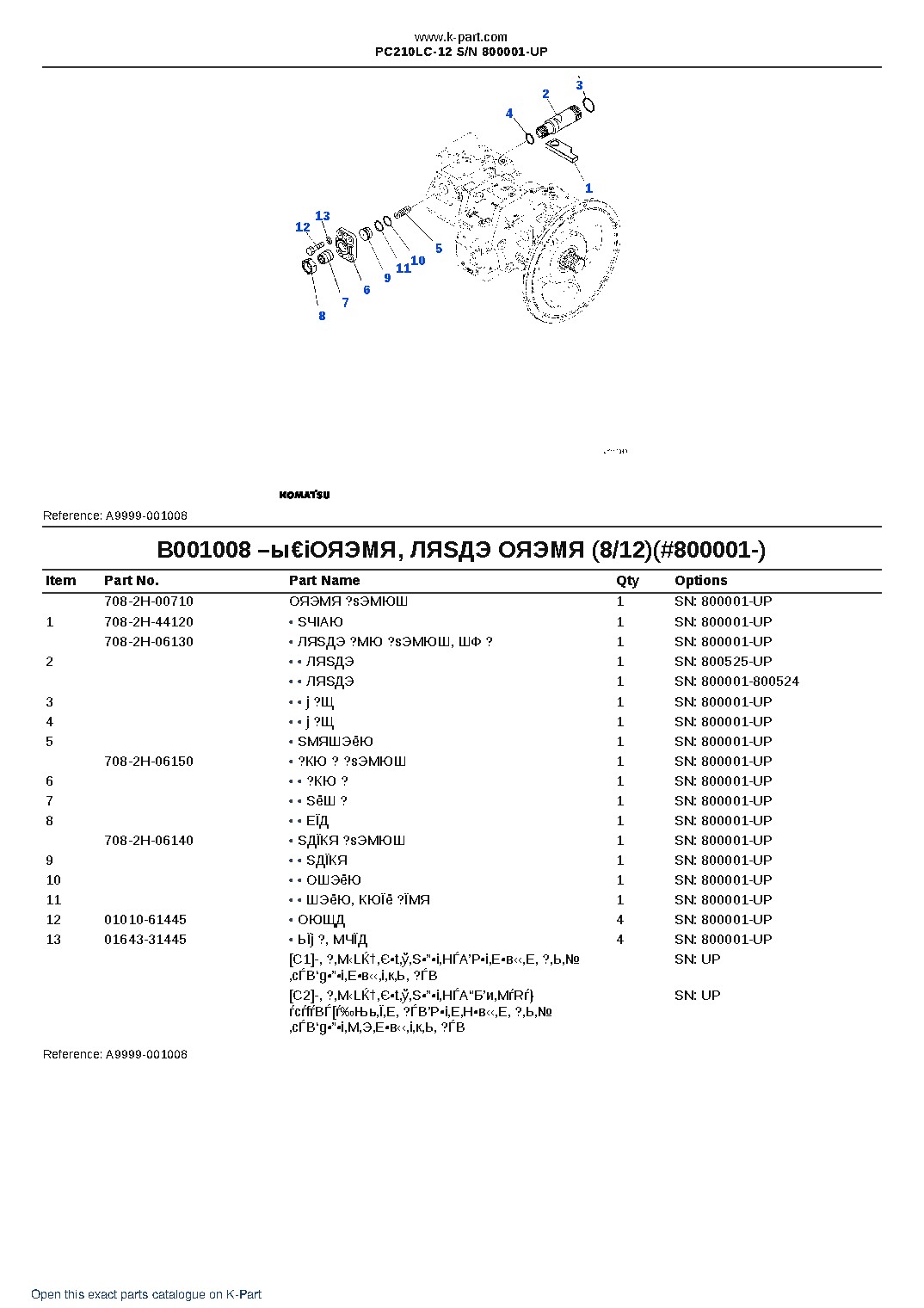 PC210LC-12 S/N 800001-UP – sample page 8 PC210LC-12 S/N 800001-UP – sample page 8