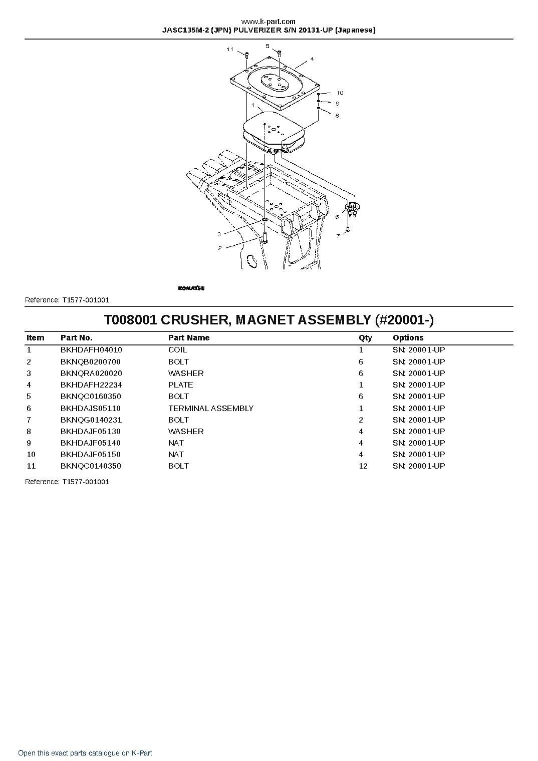 JASC135M-2 (JPN) PULVERIZER S/N 20131-UP (Japanese) – sample page 8 JASC135M-2 (JPN) PULVERIZER S/N 20131-UP (Japanese) – sample page 8