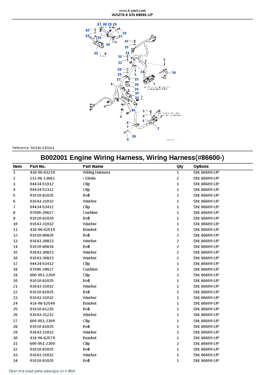 WA270-8 S/N 88001-UP – sample page 2