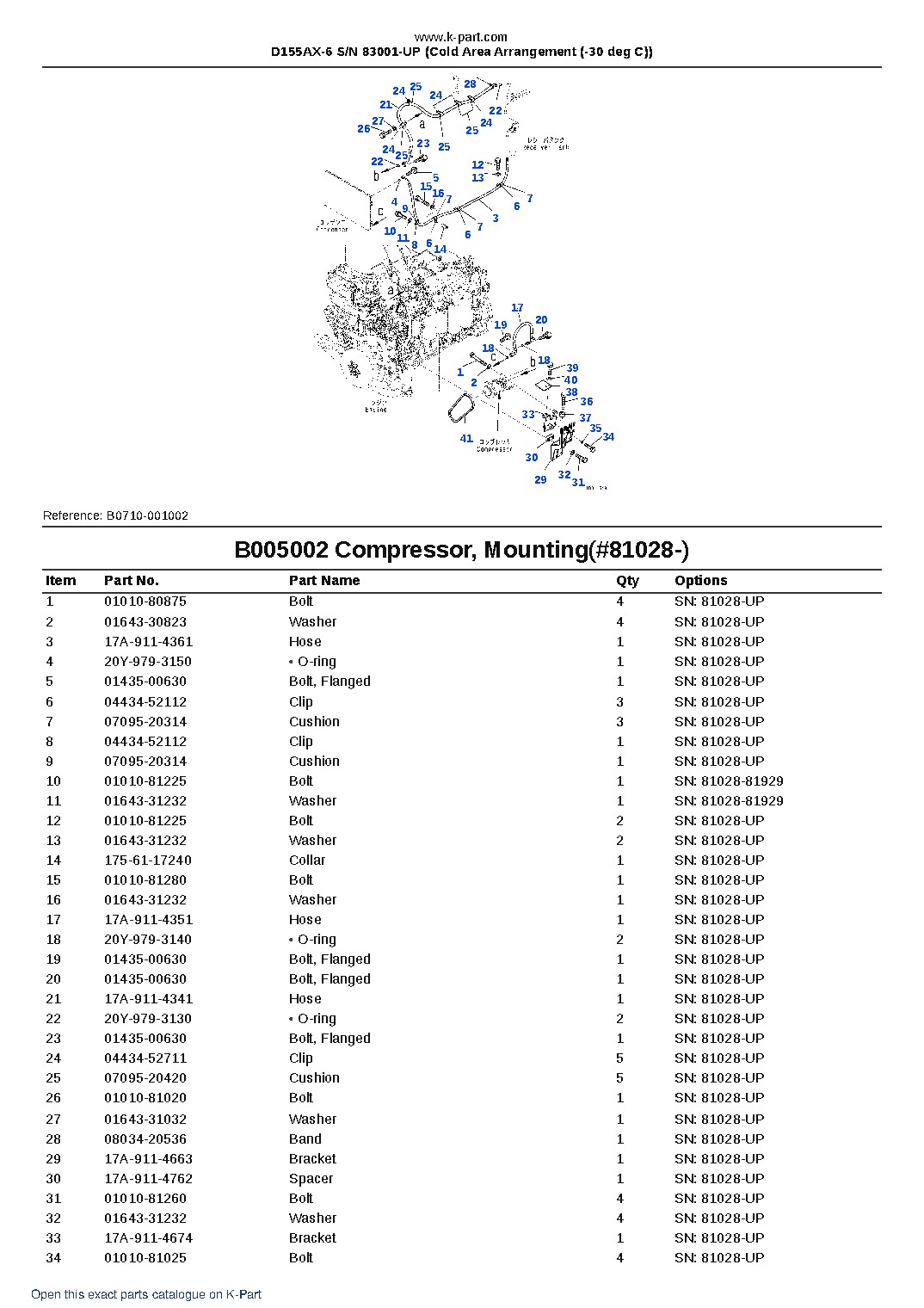 D155AX-6 S/N 83001-UP (Cold Area Arrangement (-30 deg C)) – sample page 10 D155AX-6 S/N 83001-UP (Cold Area Arrangement (-30 deg C)) – sample page 10