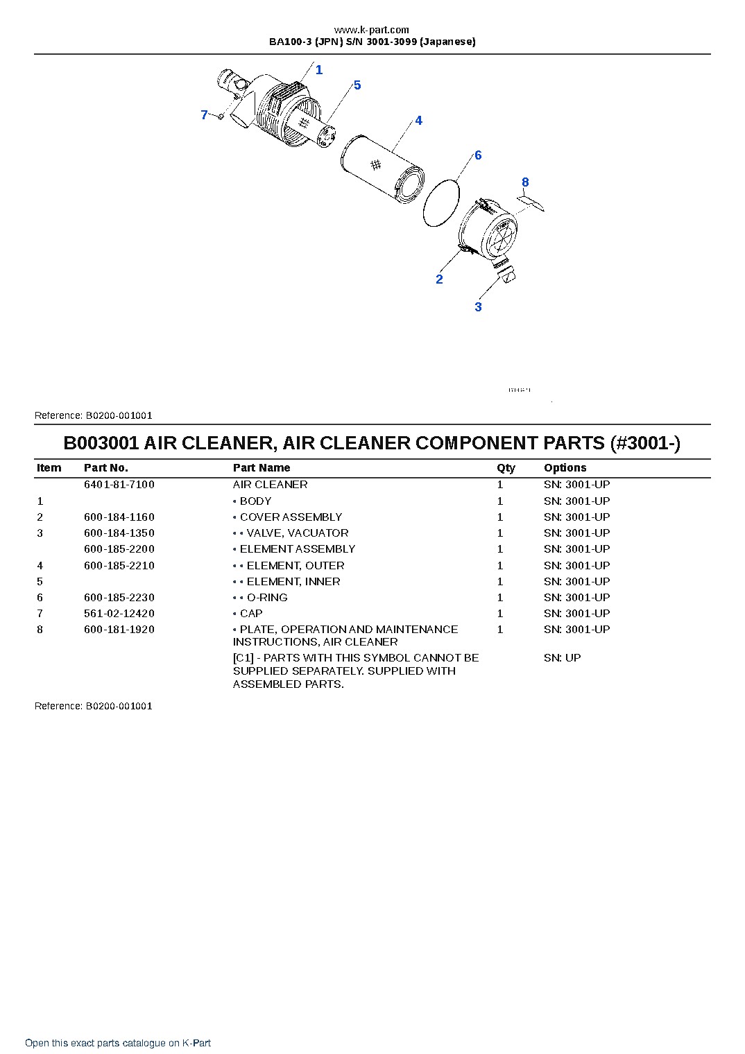 BA100-3 (JPN)  S/N 3001-3099 (Japanese) – sample page 3