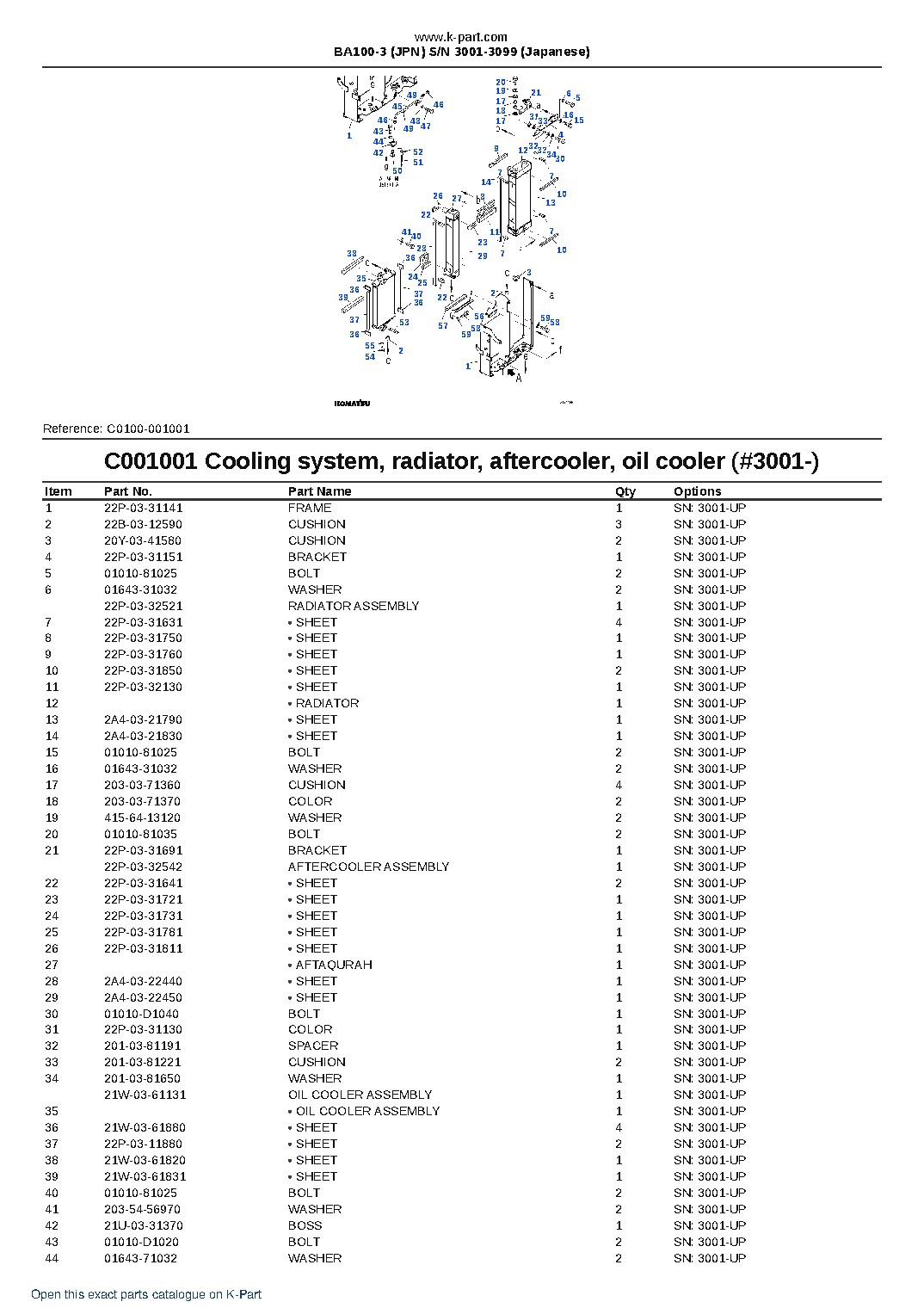 BA100-3 (JPN)  S/N 3001-3099 (Japanese) – sample page 6