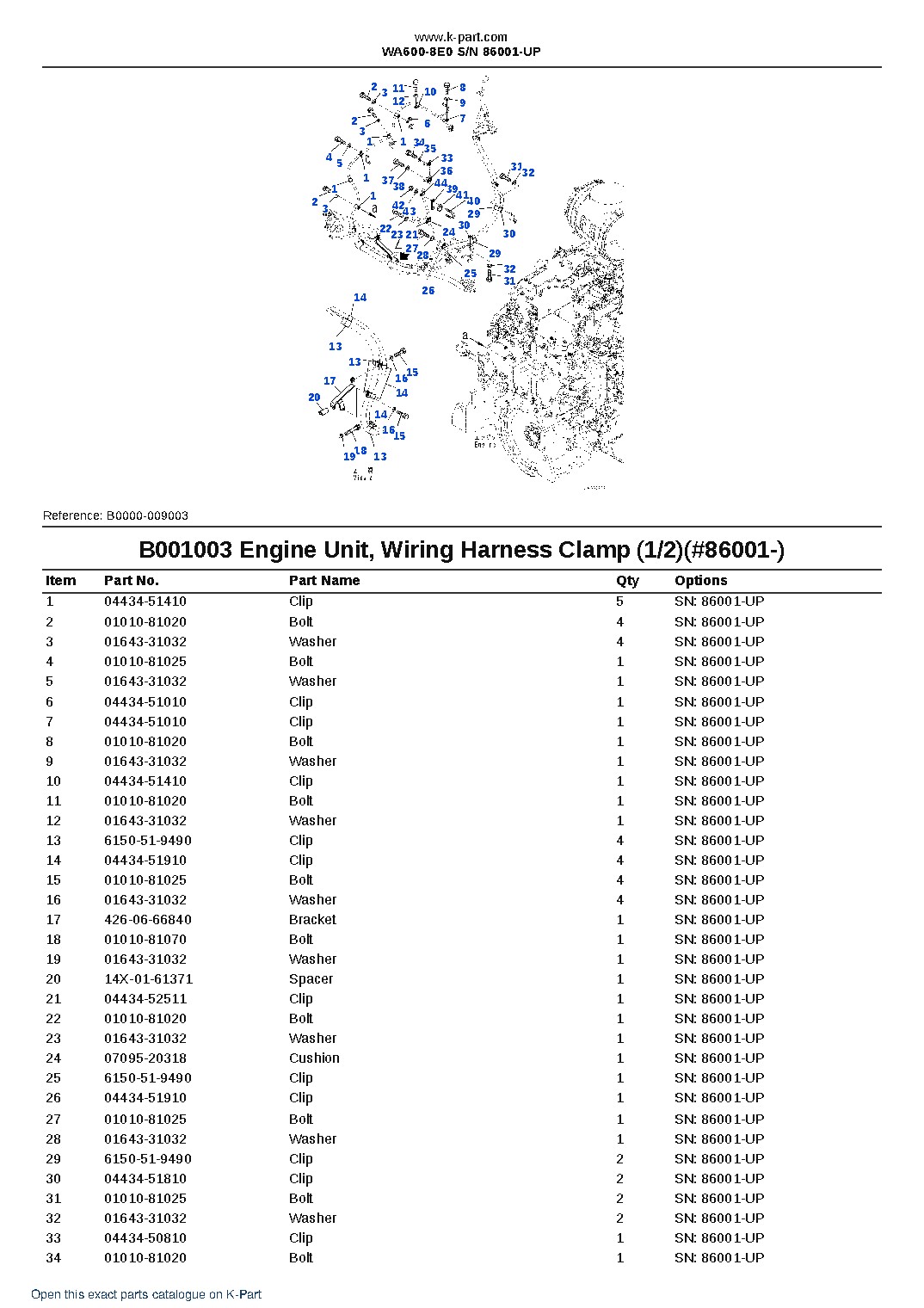 WA600-8E0 S/N 86001-UP – sample page 5 WA600-8E0 S/N 86001-UP – sample page 5