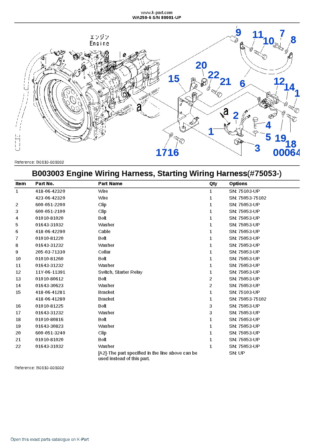 WA250-6 S/N 80001-UP – sample page 7