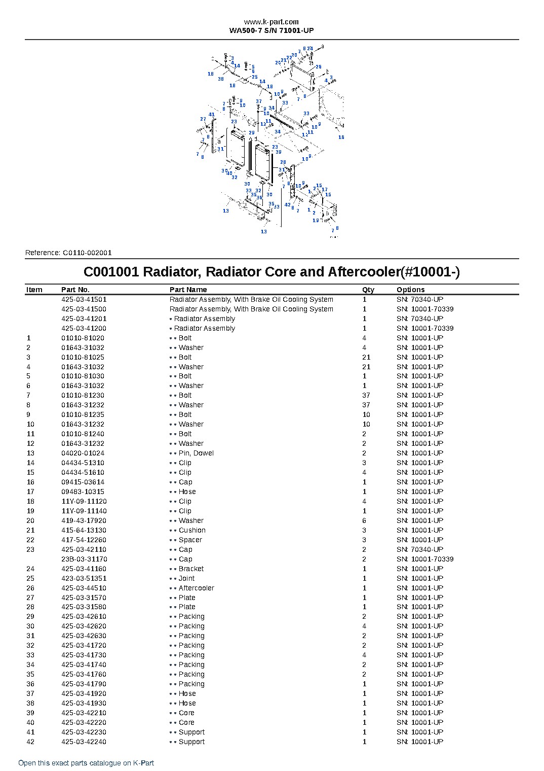 WA500-7 S/N 71001-UP – sample page 7 WA500-7 S/N 71001-UP – sample page 7