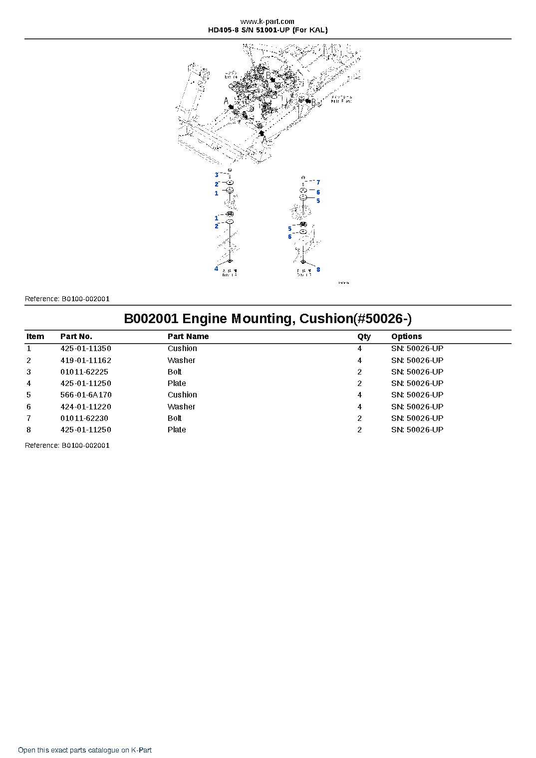 HD405-8 S/N 51001-UP (For KAL) – sample page 8 HD405-8 S/N 51001-UP (For KAL) – sample page 8