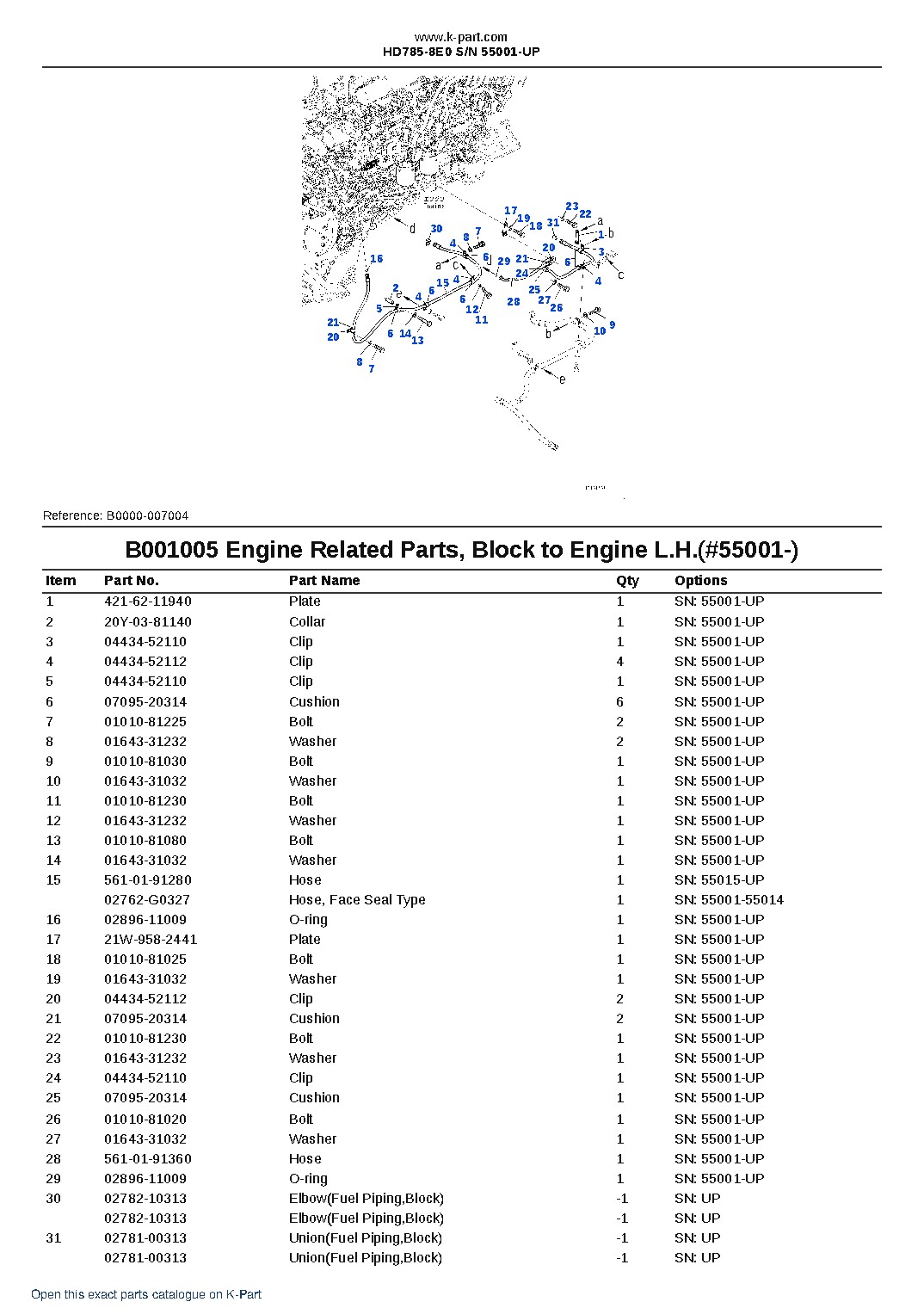 HD785-8E0 S/N 55001-UP – sample page 8 HD785-8E0 S/N 55001-UP – sample page 8