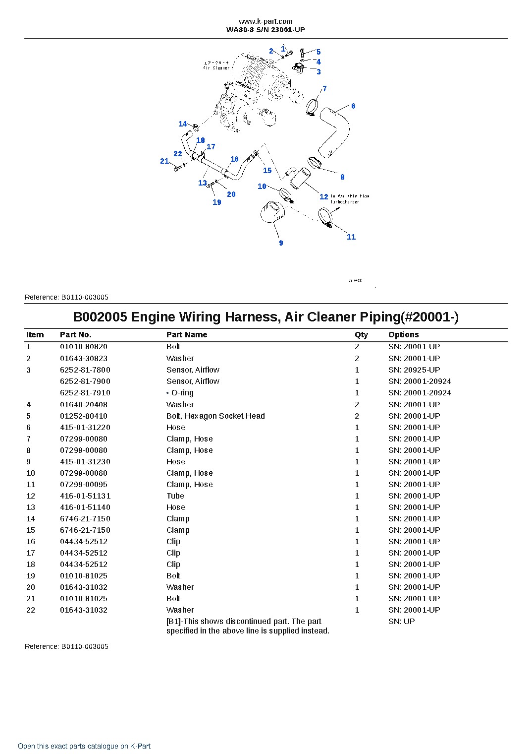 WA80-8 S/N 23001-UP – sample page 8 WA80-8 S/N 23001-UP – sample page 8