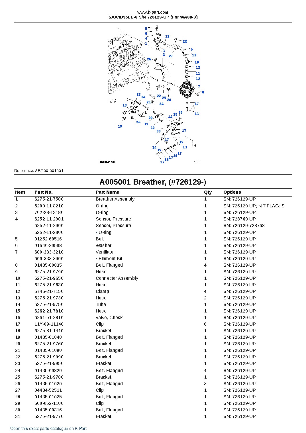 SAA4D95LE-6 S/N 726129-UP (For WA80-8) – sample page 5 SAA4D95LE-6 S/N 726129-UP (For WA80-8) – sample page 5