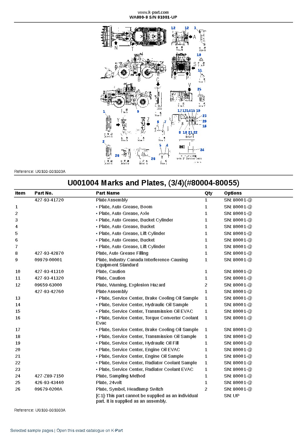 WA800-8 S/N 81001-UP – sample page 10 WA800-8 S/N 81001-UP – sample page 10