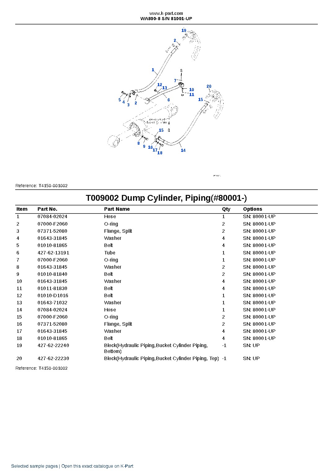 WA800-8 S/N 81001-UP – sample page 3 WA800-8 S/N 81001-UP – sample page 3