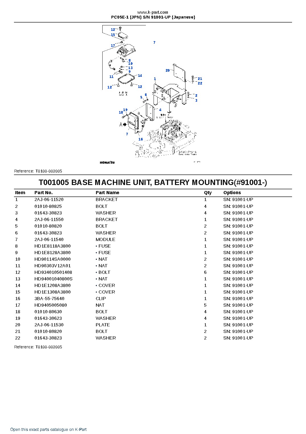 PC05E-1 (JPN) S/N 91001-UP (Japanese) – sample page 8 PC05E-1 (JPN) S/N 91001-UP (Japanese) – sample page 8