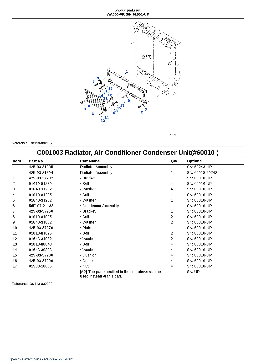 WA500-6R S/N 62001-UP – sample page 10 WA500-6R S/N 62001-UP – sample page 10