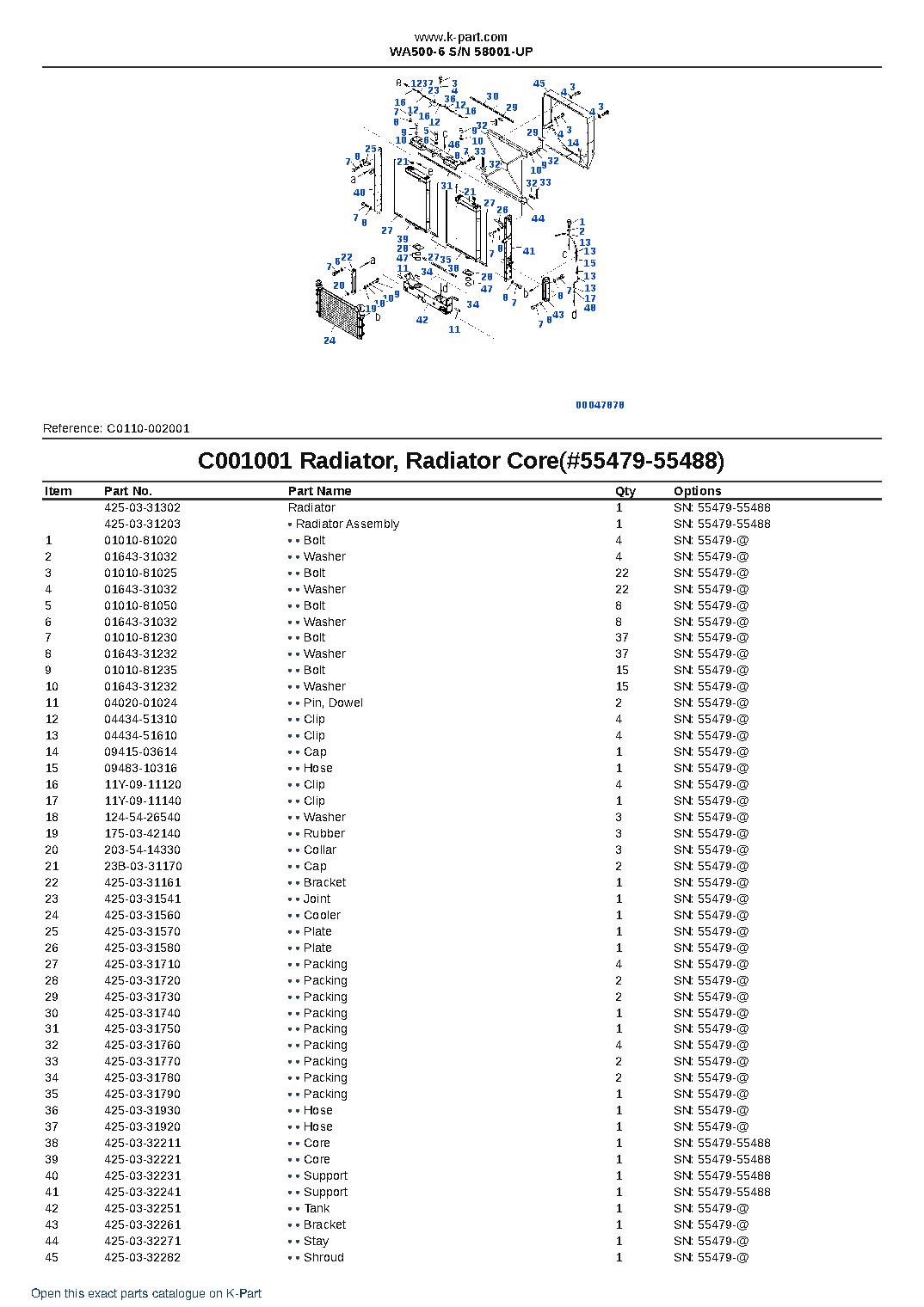 WA500-6 S/N 58001-UP – sample page 6 WA500-6 S/N 58001-UP – sample page 6