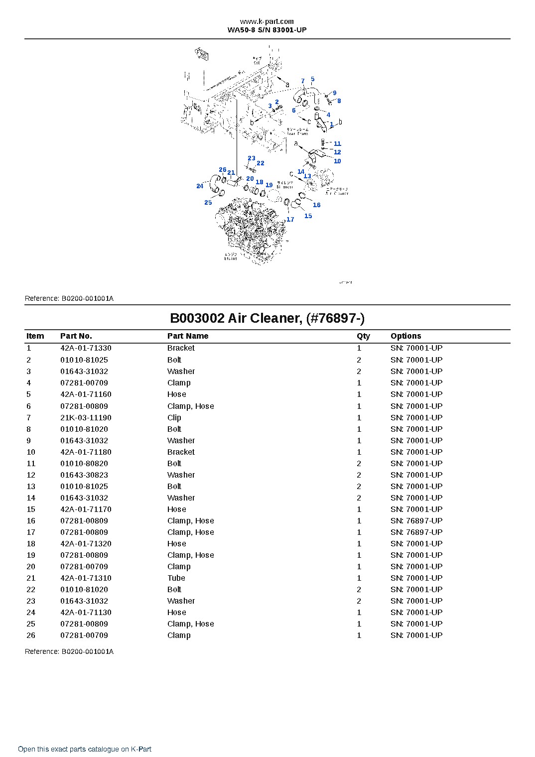 WA50-8 S/N 83001-UP – sample page 6 WA50-8 S/N 83001-UP – sample page 6