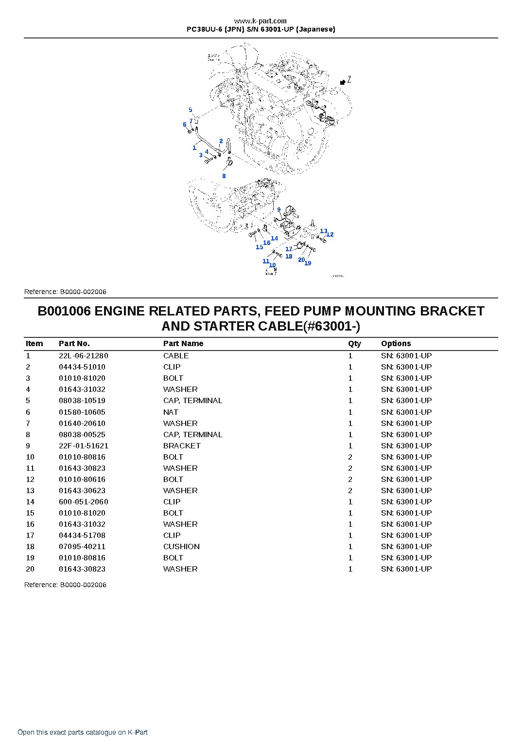 PC38UU-6 (JPN)  S/N 63001-UP (Japanese) – sample page 6