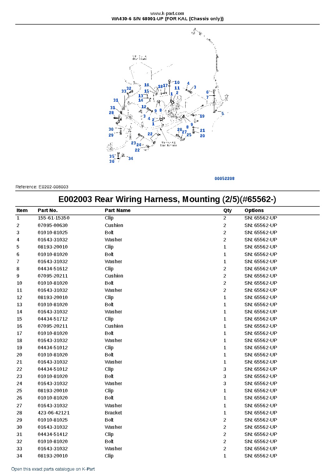WA430-6 S/N 68001-UP (FOR KAL (Chassis only)) – sample page 10 WA430-6 S/N 68001-UP (FOR KAL (Chassis only)) – sample page 10