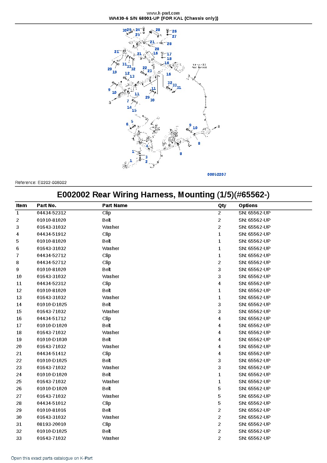 WA430-6 S/N 68001-UP (FOR KAL (Chassis only)) – sample page 8 WA430-6 S/N 68001-UP (FOR KAL (Chassis only)) – sample page 8